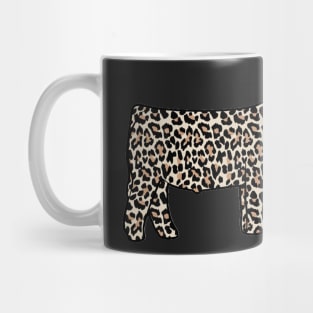 Cheetah Print Show Steer Silhouette  - NOT FOR RESALE WITHOUT PERMISSION Mug